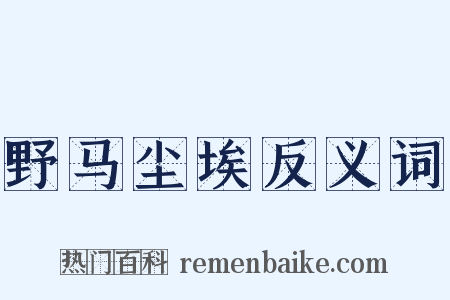 野马尘埃反义词是什么意思的图片